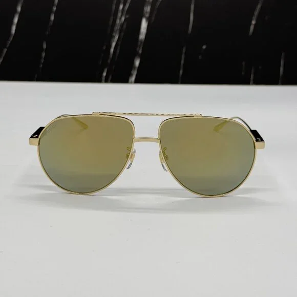 NEW GG1311S 002 AVIATOR UNISEX GOLD SUNGLASSES GUCCI